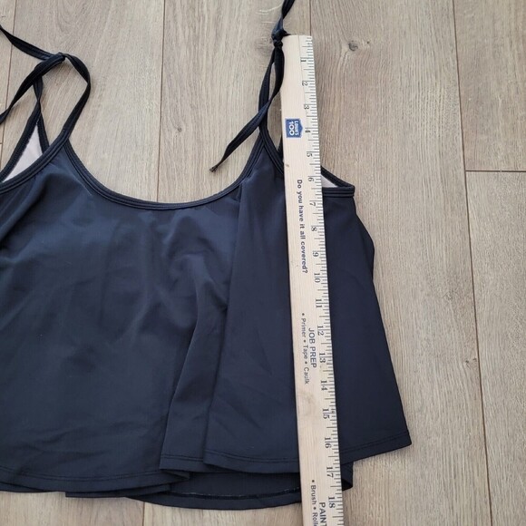 Kortni Jeane Black Swimsuit Swing Tankini Tie Top Lined Padded Size Medium - Picture 8 of 10